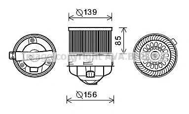 AVA QUALITY COOLING pe8370 -  Электродвигатель, вентиляция салона